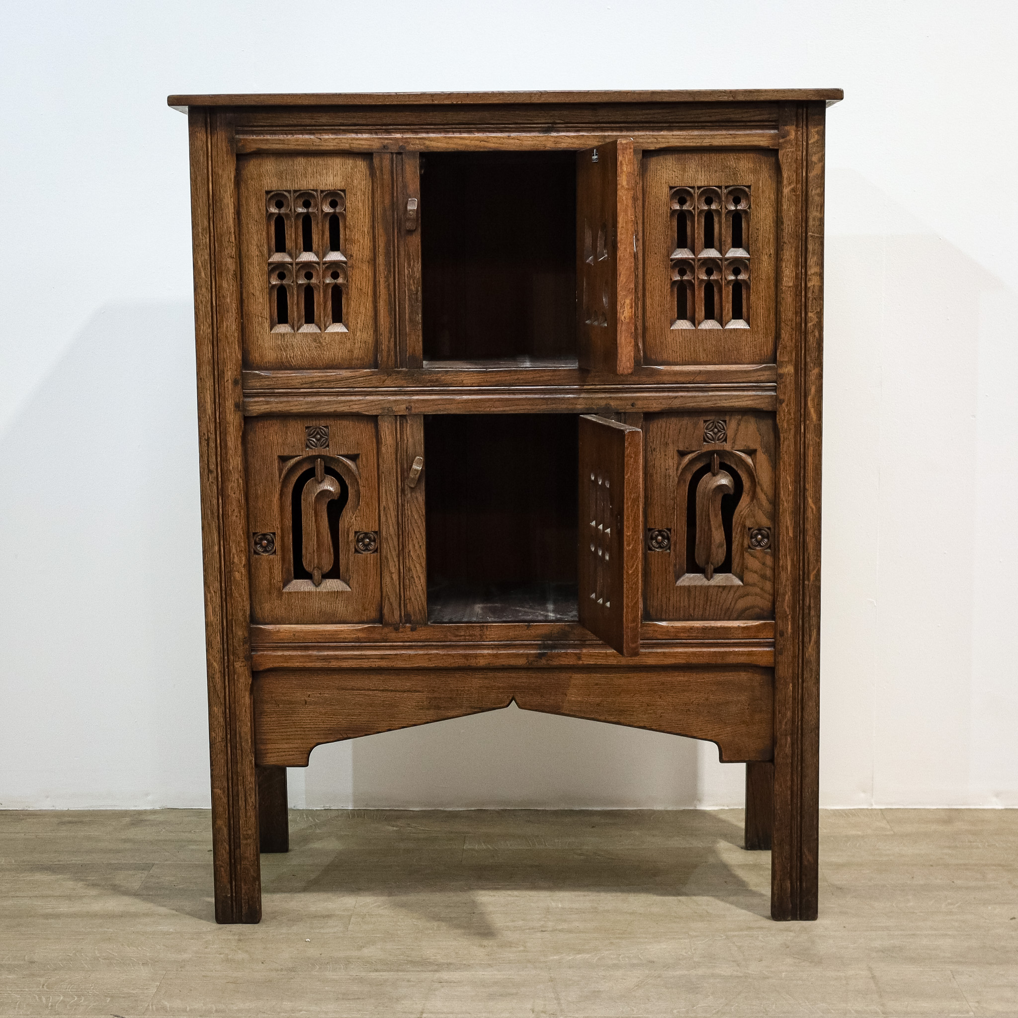 Gothic Style Oak Food Cupboard