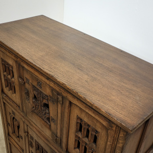 Gothic Style Oak Food Cupboard