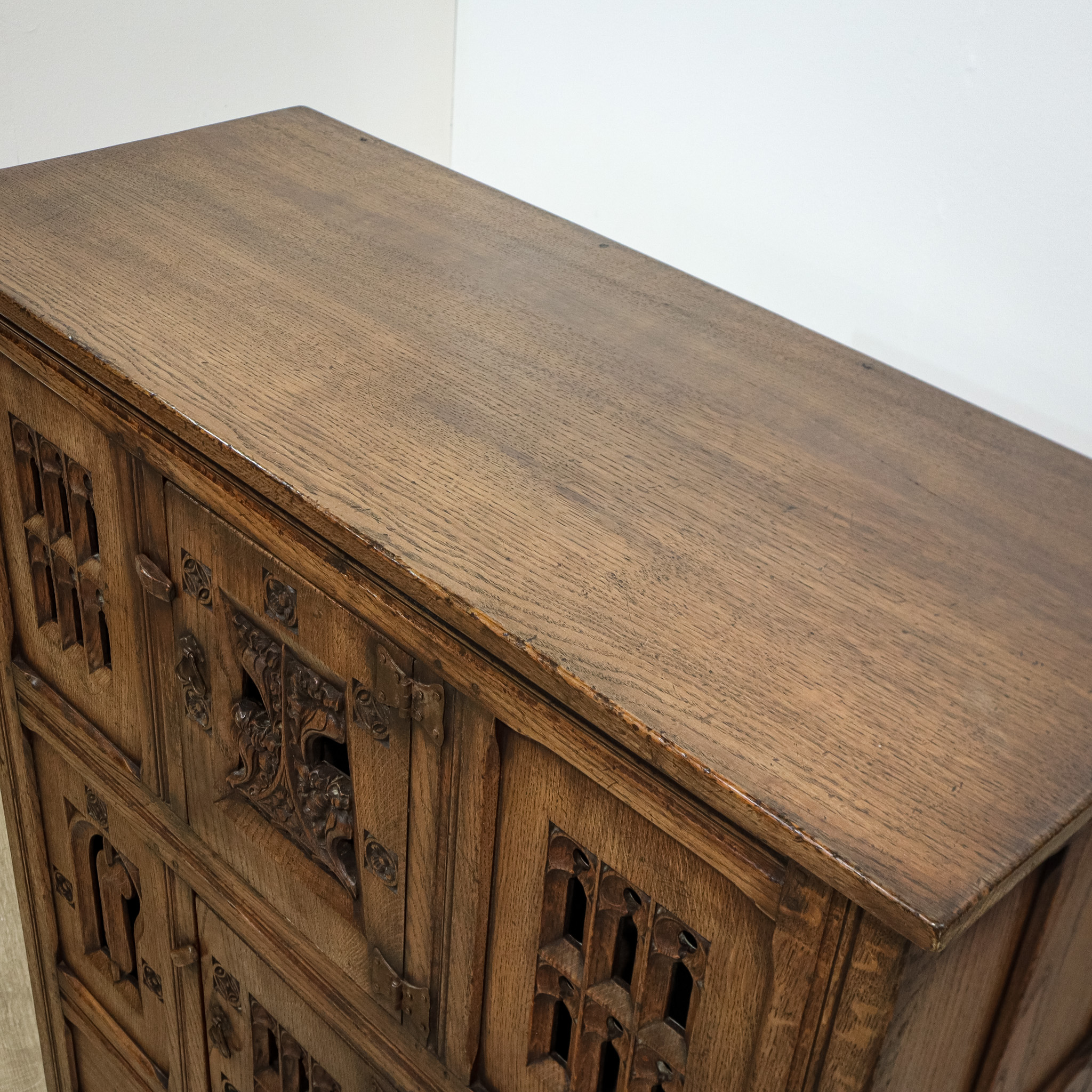 Gothic Style Oak Food Cupboard