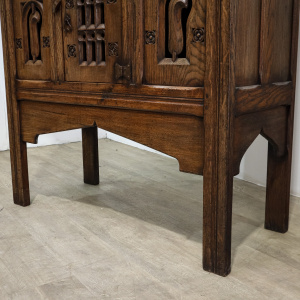 Gothic Style Oak Food Cupboard