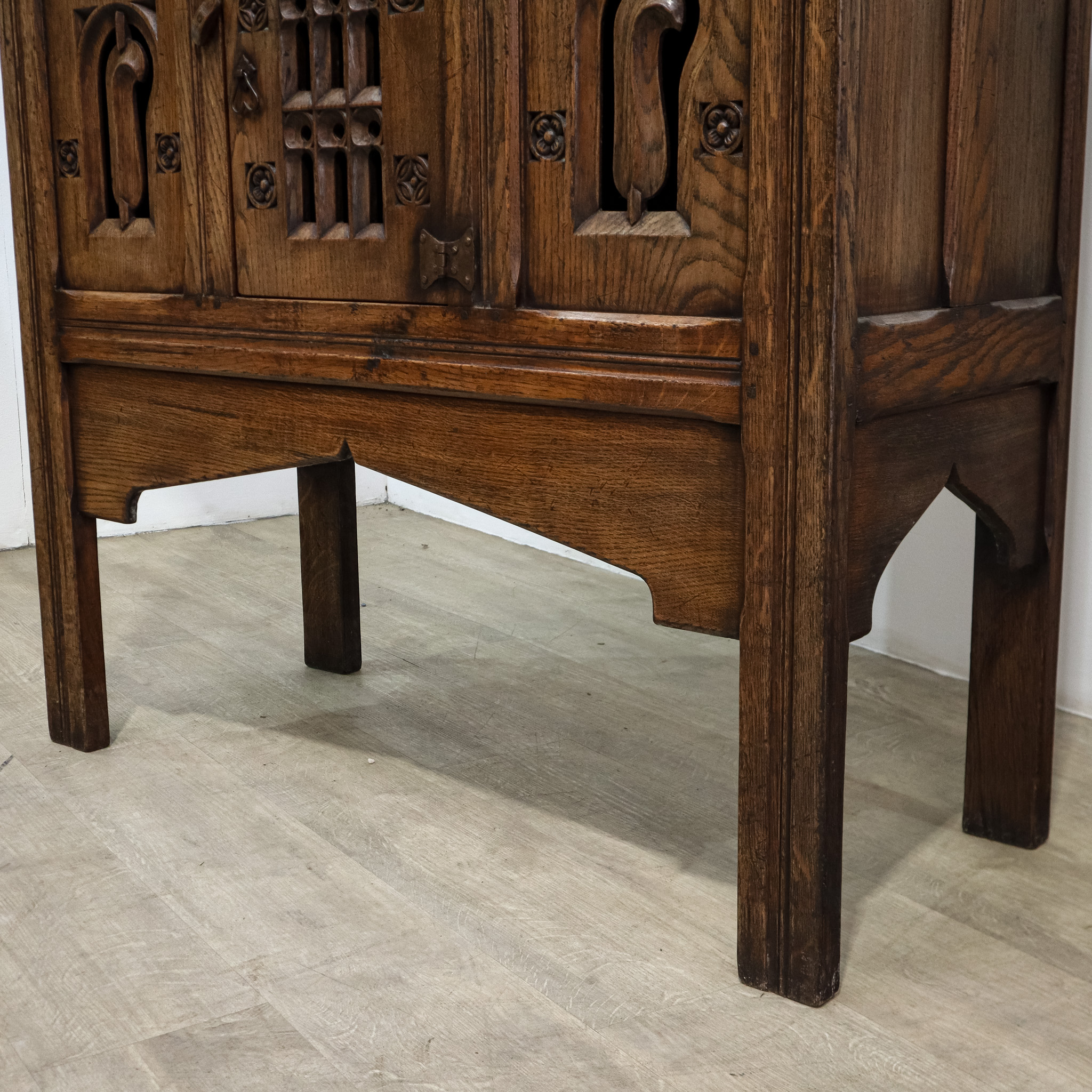 Gothic Style Oak Food Cupboard