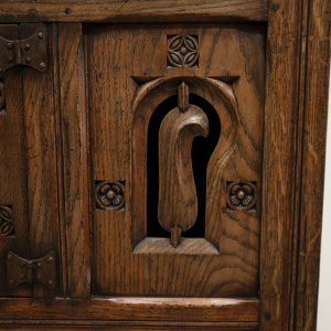 Gothic Style Oak Food Cupboard