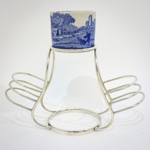 Art Deco Silver Egg Cup & Toast Rack Stand