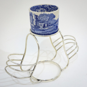 Art Deco Silver Egg Cup & Toast Rack Stand