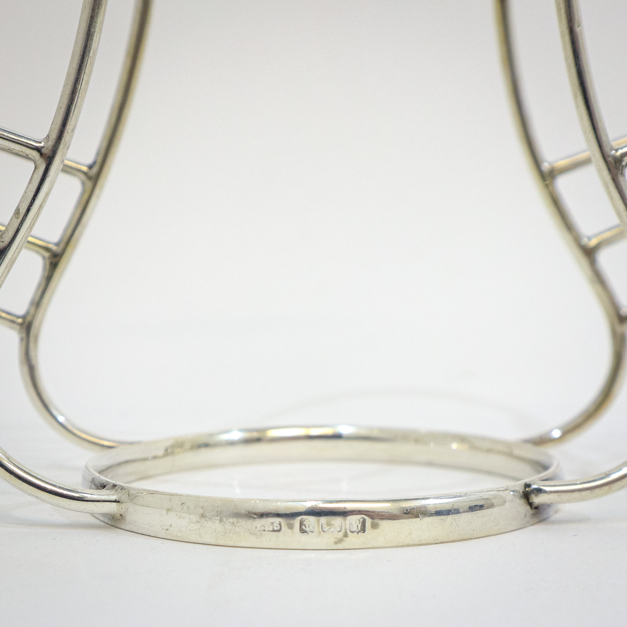 Art Deco Silver Egg Cup & Toast Rack Stand