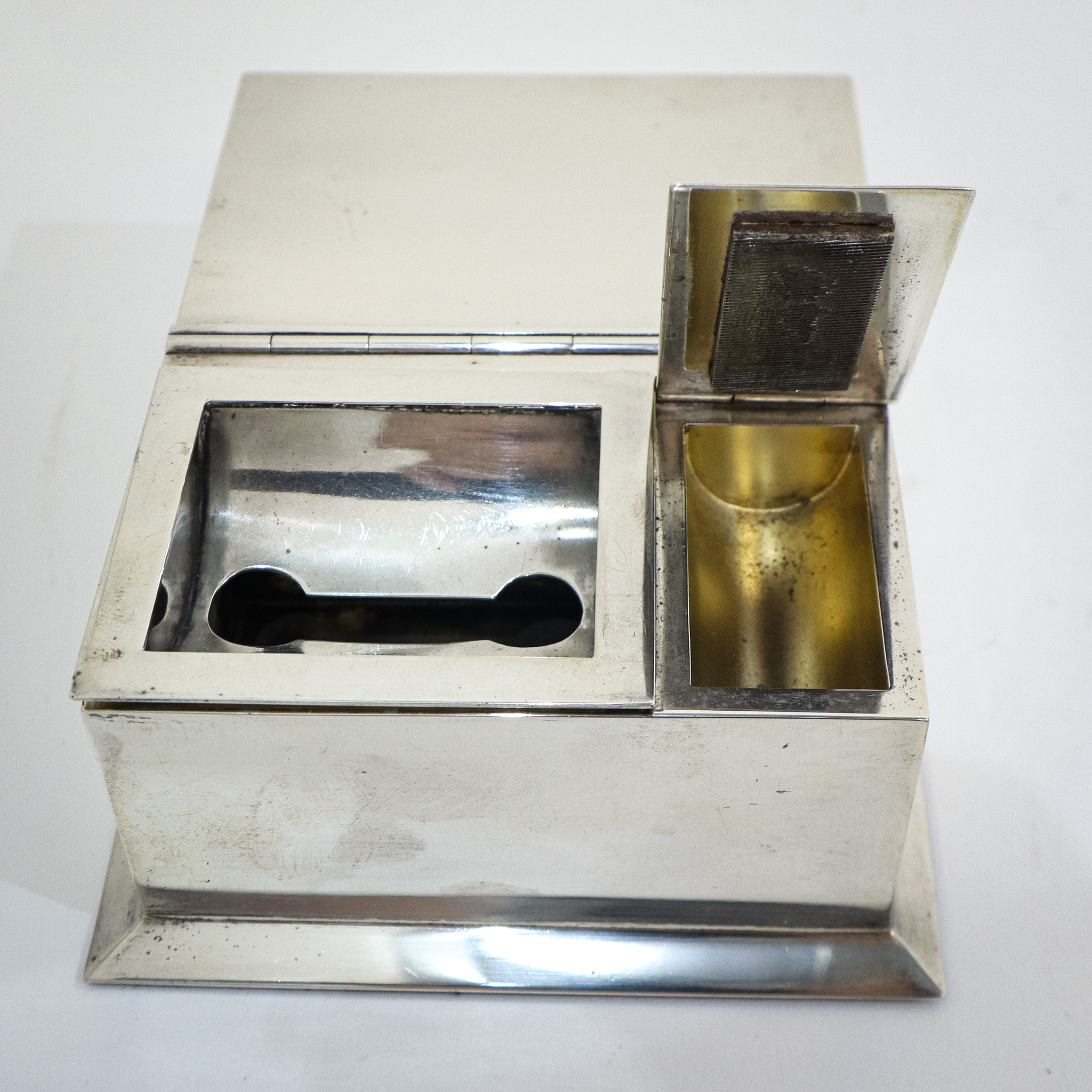 Art Deco Match Striker & Vesta Cigarette Box