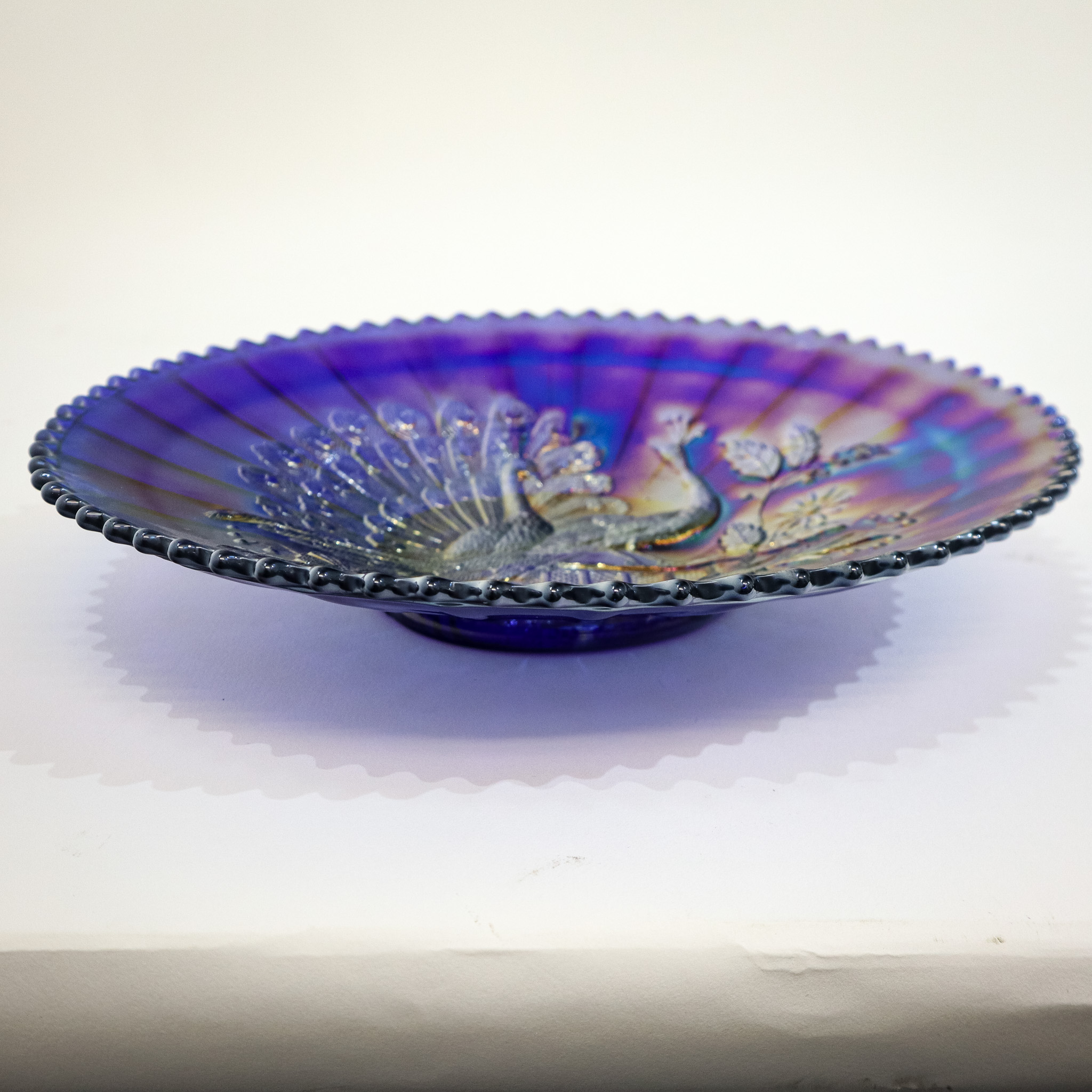 Northwood Blue Peacock Carnival Plate