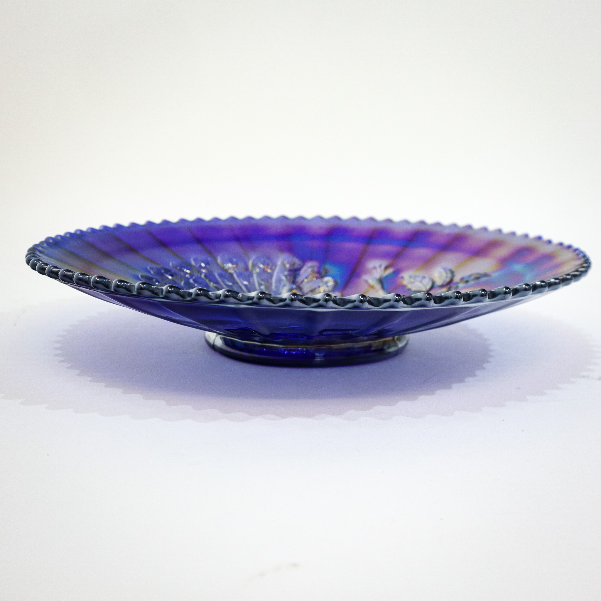 Northwood Blue Peacock Carnival Plate