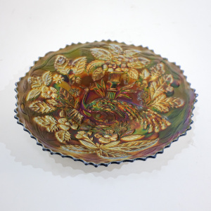 Fenton Blue Peacock Carnival Plate