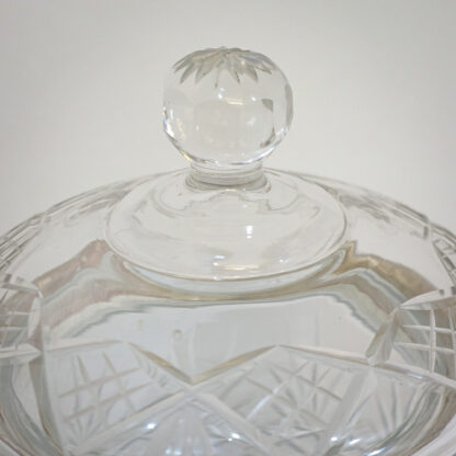 Silver & Hobnailed Glass Biscuit Barrel - Image 3