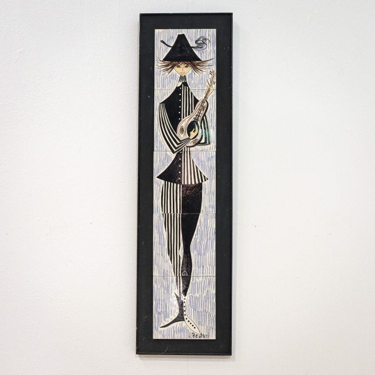 Tile Wall Art by J. Belarti of Harlequin Musician