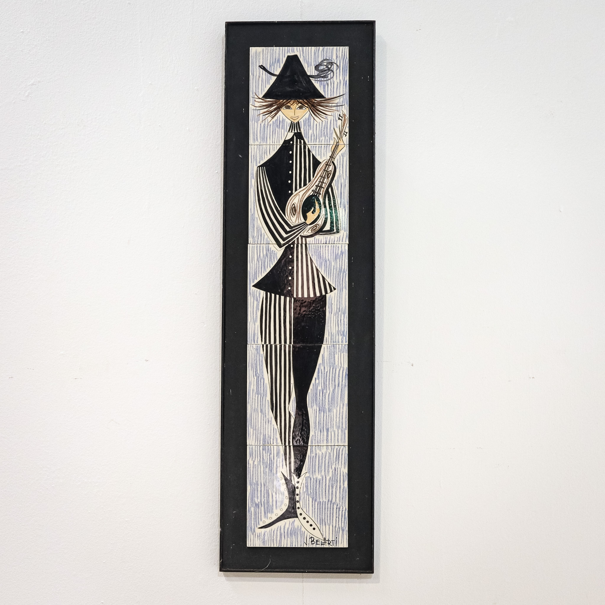 Tile Wall Art by J. Belarti of Harlequin Musician