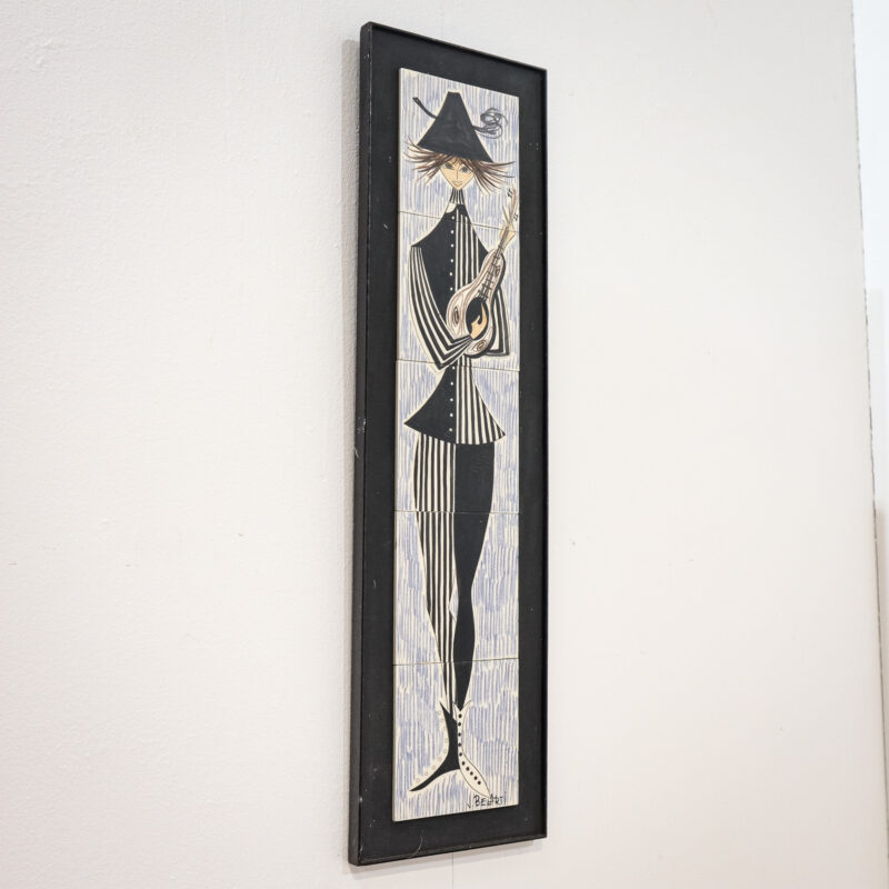 Tile Wall Art by J. Belarti of Harlequin Musician