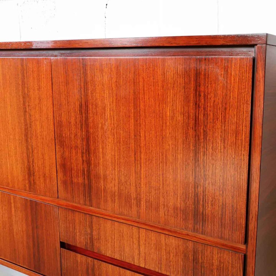 Bar cabinet in Indian Rosewood produced by 'Meubelfabriek Aurora' Belgium 1967