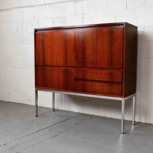 Bar cabinet in Indian Rosewood produced by 'Meubelfabriek Aurora' Belgium 1967