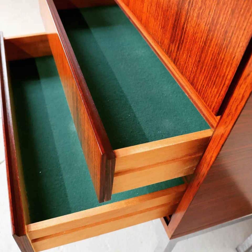 Bar cabinet in Indian Rosewood produced by 'Meubelfabriek Aurora' Belgium 1967