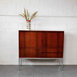 Bar cabinet in Indian Rosewood produced by 'Meubelfabriek Aurora' Belgium 1967