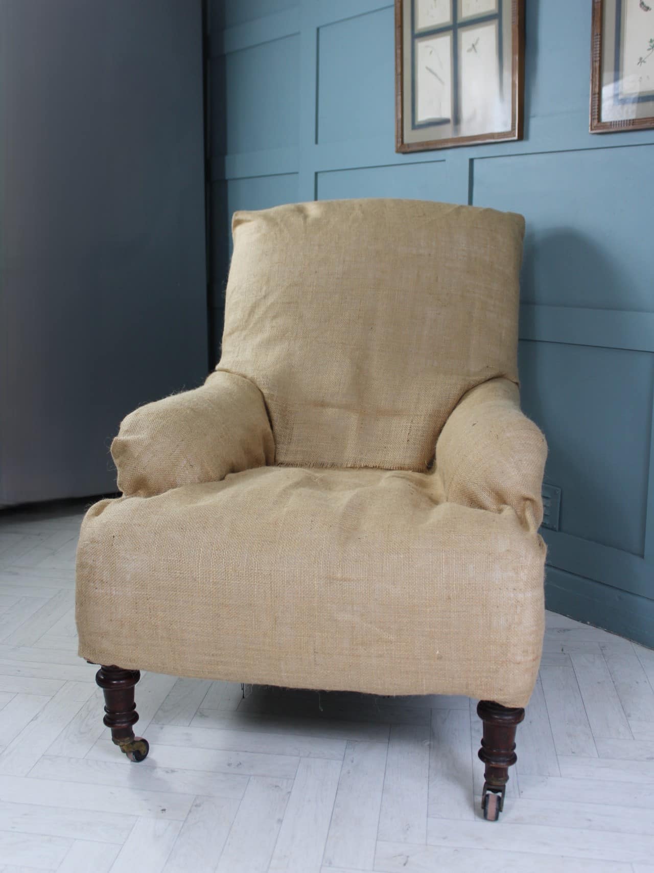 Antique Victorian Armchair Maple & Co for Upholstery