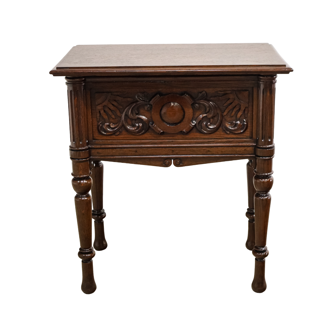 Carved Oak Box Table