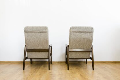 Pair Of “Gfm64”High Back Armchairs By Edmund Homa, Poland, 1960s - Image 5