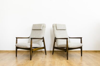 Pair Of “Gfm64”High Back Armchairs By Edmund Homa, Poland, 1960s - Image 7