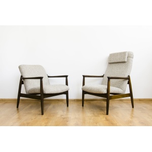 Pair Of Armchairs High Back GFM-64 And GFM-64 By Edmun Homa, Poland, 1960’S