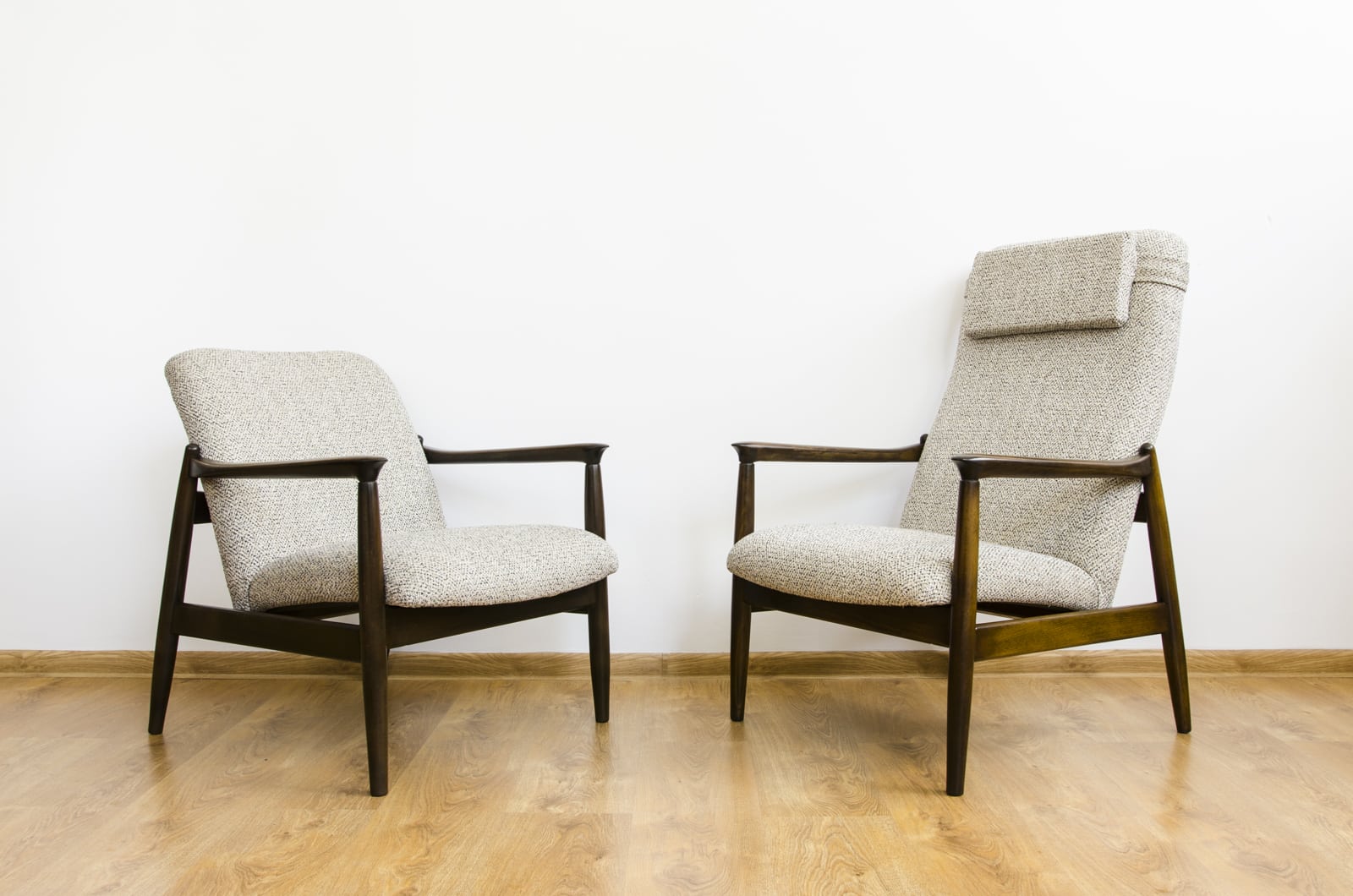 Pair Of Armchairs High Back GFM-64 And GFM-64 By Edmun Homa, Poland, 1960’S