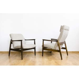 Pair Of Armchairs High Back GFM-64 And GFM-64 By Edmun Homa, Poland, 1960’S