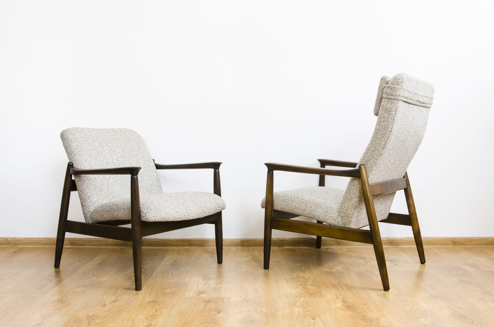 Pair Of Armchairs High Back GFM-64 And GFM-64 By Edmun Homa, Poland, 1960’S