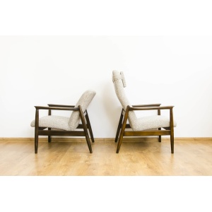 Pair Of Armchairs High Back GFM-64 And GFM-64 By Edmun Homa, Poland, 1960’S
