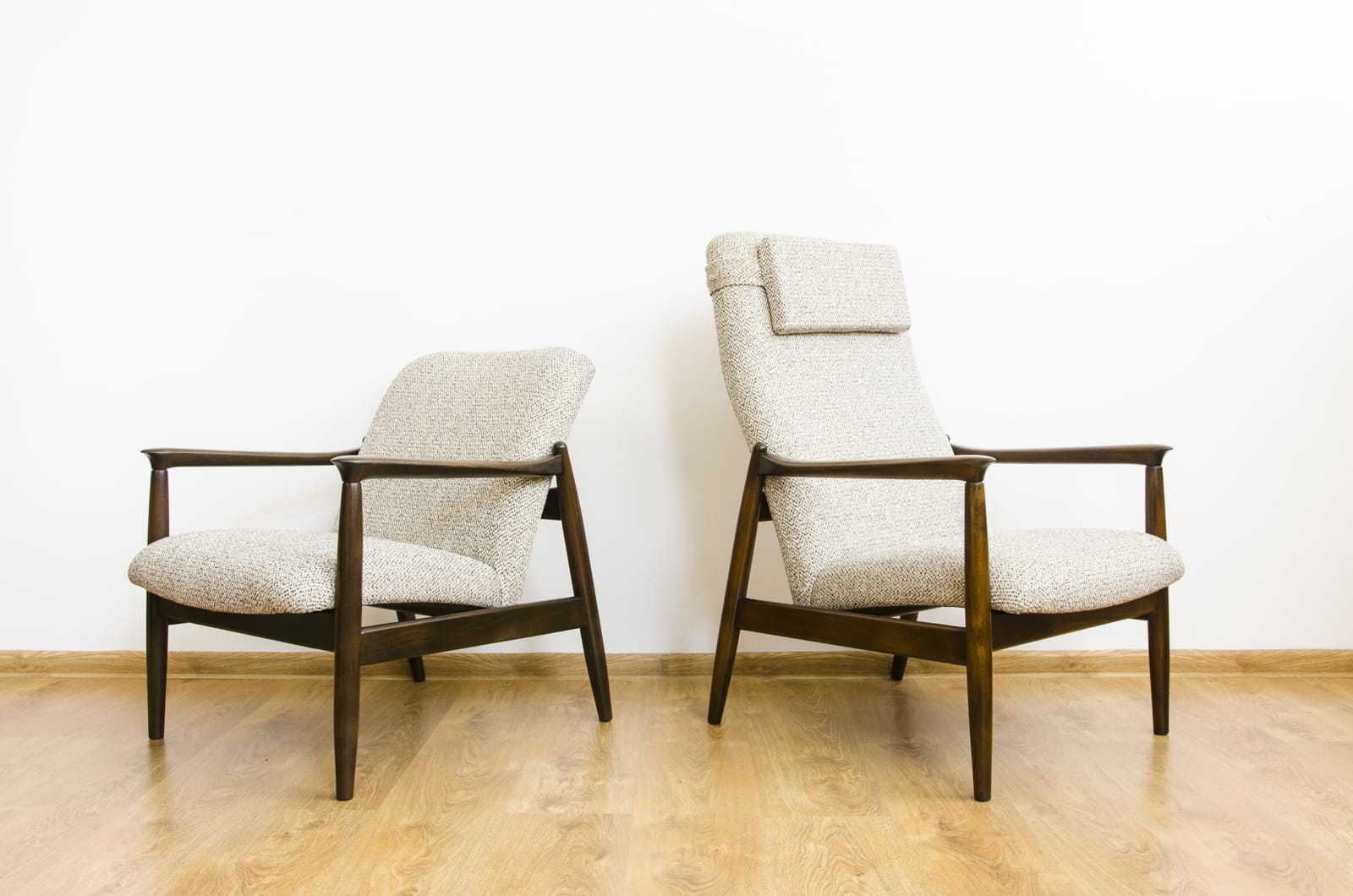 Pair Of Armchairs High Back GFM-64 And GFM-64 By Edmun Homa, Poland, 1960’S