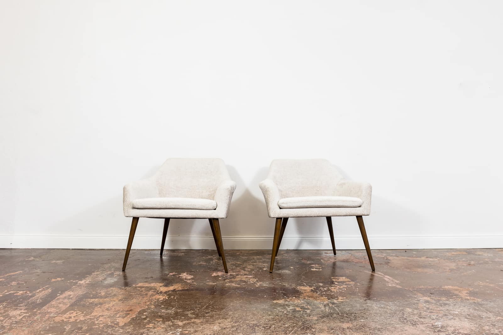 Pair Of Beige Cocktail Chair, Poland, 1970s