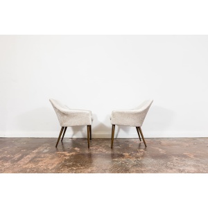 Pair Of Beige Cocktail Chair, Poland, 1970s