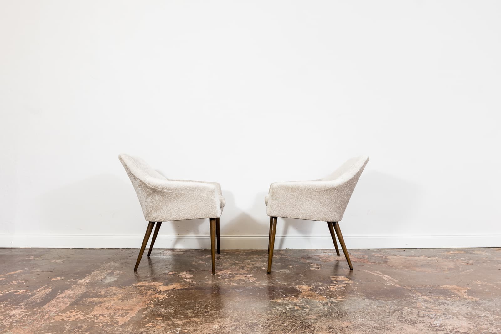 Pair Of Beige Cocktail Chair, Poland, 1970s