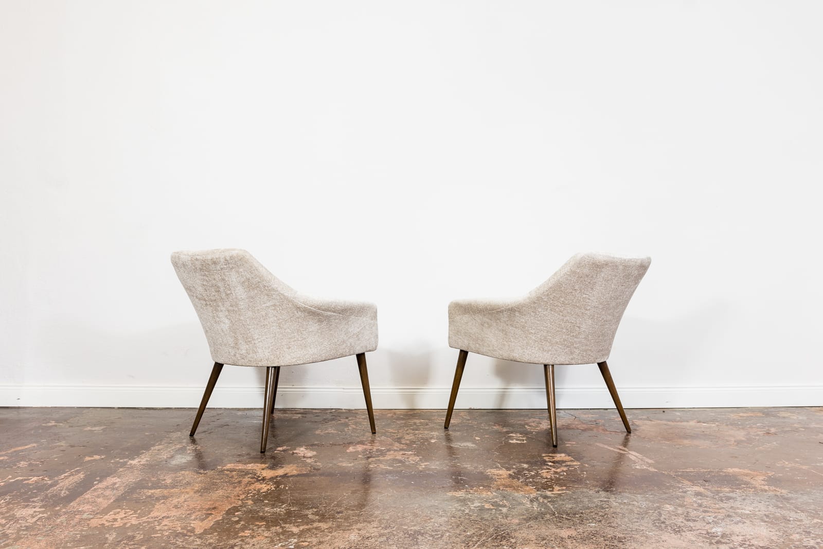 Pair Of Beige Cocktail Chair, Poland, 1970s