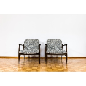 Pair Of “Gfm 64” Armchairs By Edmund Homa, Poland, 1960s