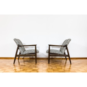 Pair Of “Gfm 64” Armchairs By Edmund Homa, Poland, 1960s
