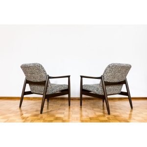 Pair Of “Gfm 64” Armchairs By Edmund Homa, Poland, 1960s