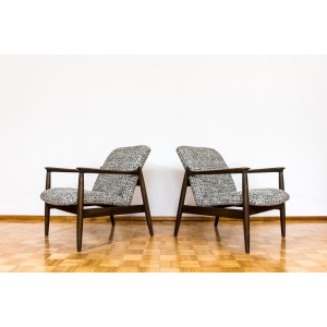 Pair Of “Gfm 64” Armchairs By Edmund Homa, Poland, 1960s