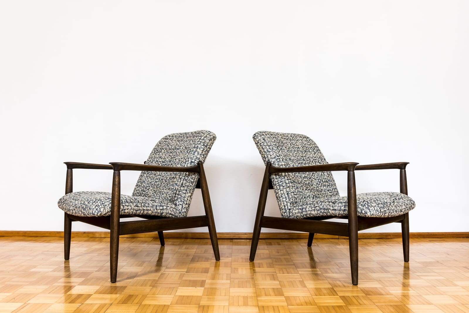 Pair Of “Gfm 64” Armchairs By Edmund Homa, Poland, 1960s