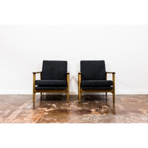 Pair Of “Gfm 142” Armchairs By Edmund Homa, Poland, 1960s