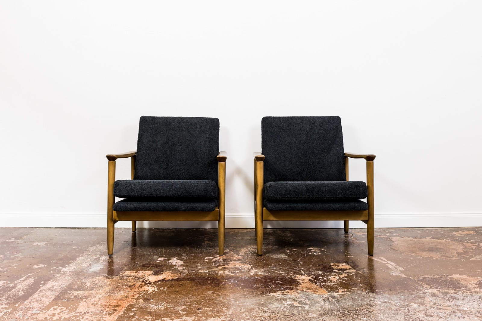 Pair Of “Gfm 142” Armchairs By Edmund Homa, Poland, 1960s