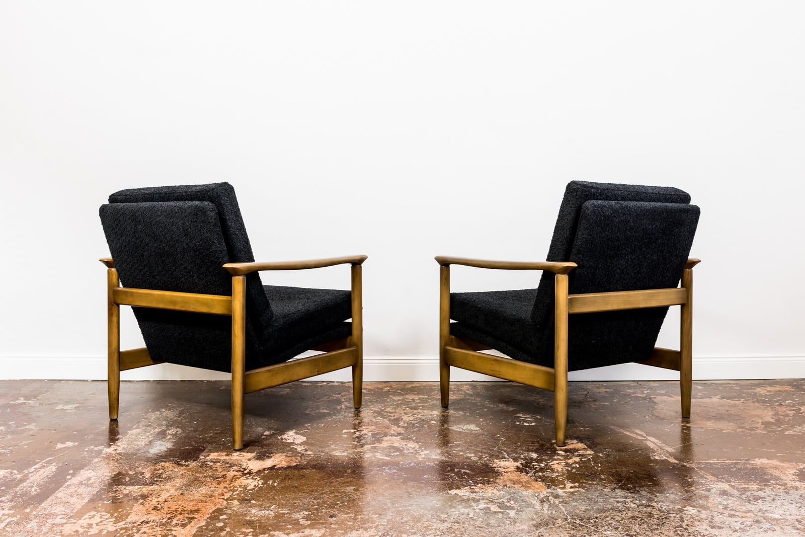 Pair Of “Gfm 142” Armchairs By Edmund Homa, Poland, 1960s