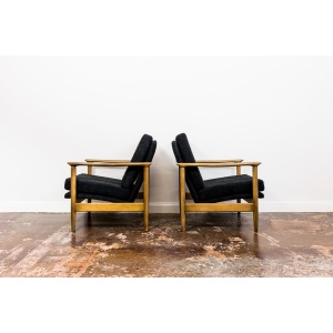 Pair Of “Gfm 142” Armchairs By Edmund Homa, Poland, 1960s