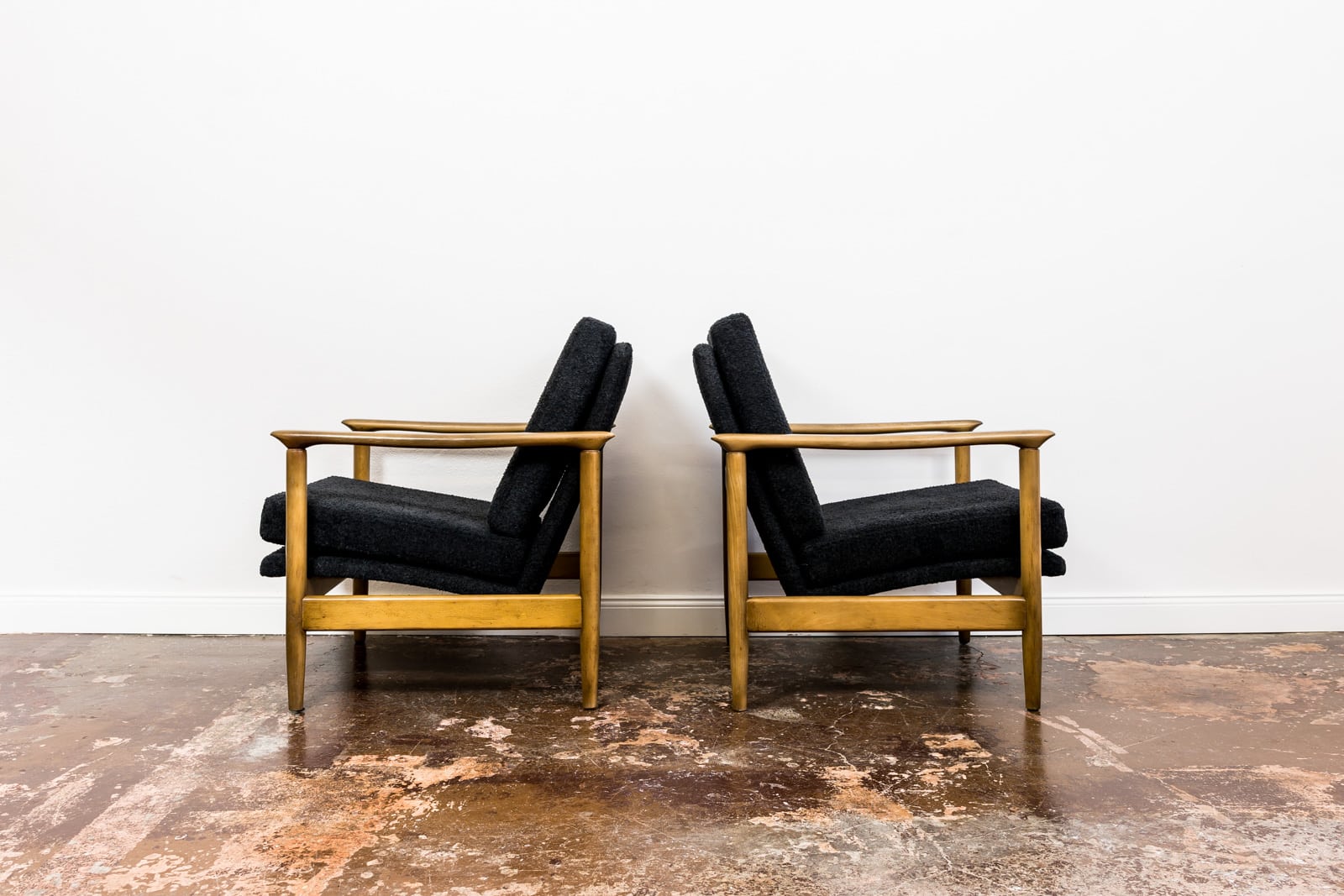 Pair Of “Gfm 142” Armchairs By Edmund Homa, Poland, 1960s