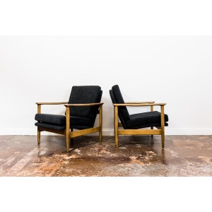 Pair Of “Gfm 142” Armchairs By Edmund Homa, Poland, 1960s