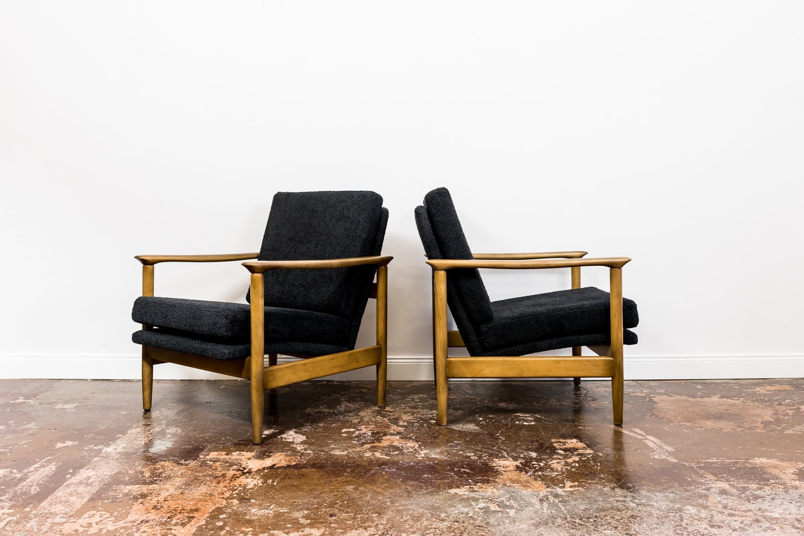 Pair Of “Gfm 142” Armchairs By Edmund Homa, Poland, 1960s