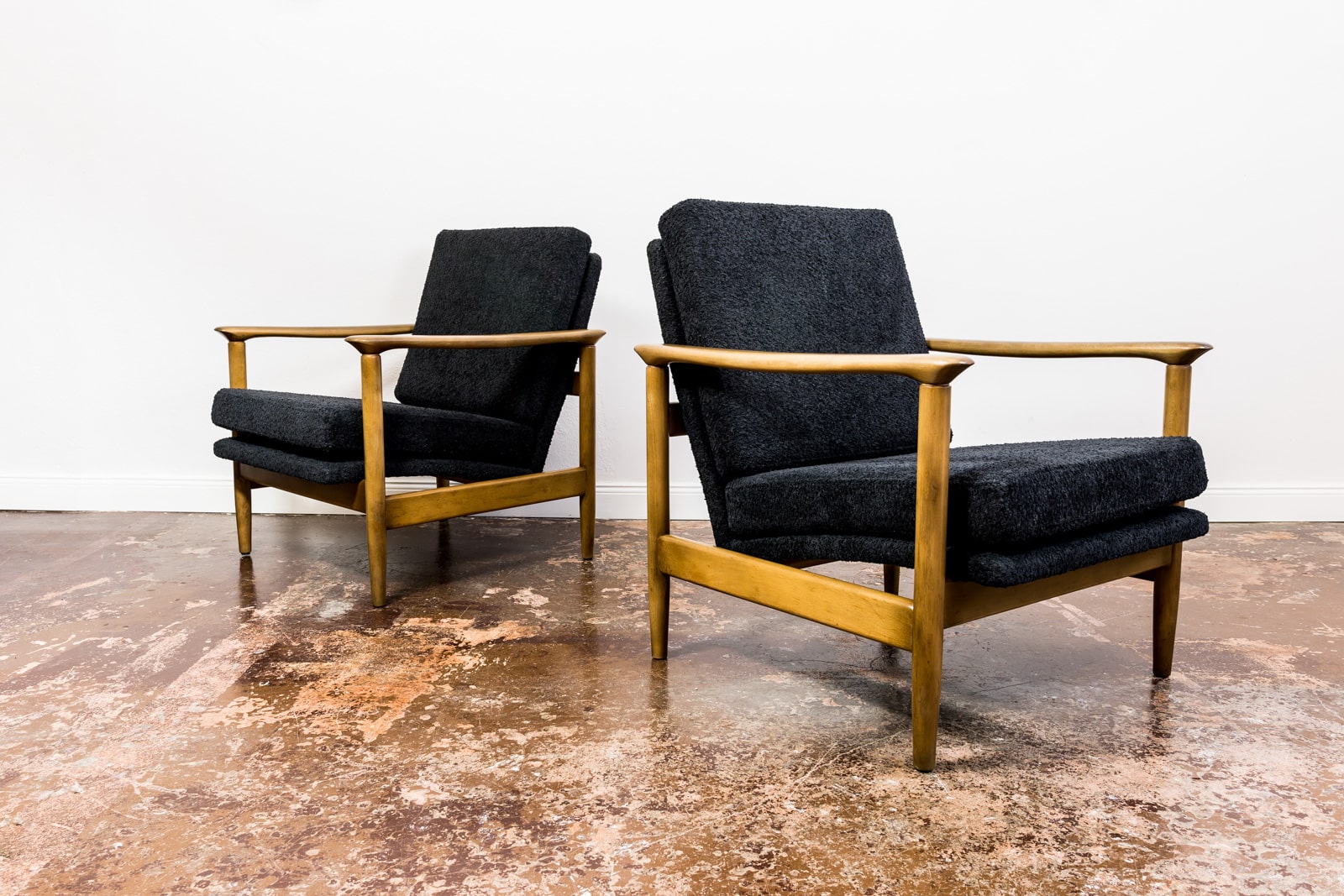 Pair Of “Gfm 142” Armchairs By Edmund Homa, Poland, 1960s