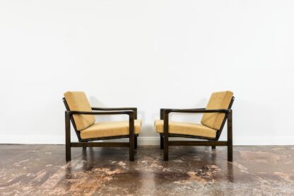 Pair Of Orange B-7522 Armchairs By Zenon Bączyk, Poland, 1960’S - Image 4