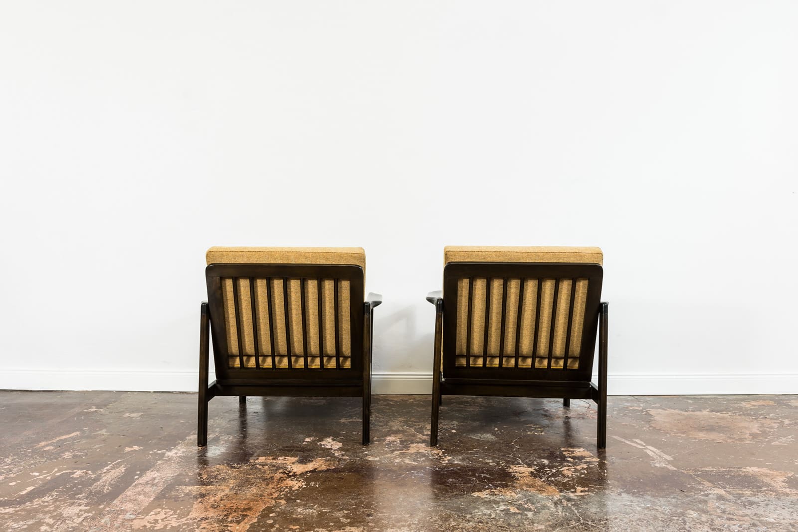 Pair Of Orange B-7522 Armchairs By Zenon Bączyk, Poland, 1960’S